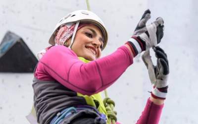 سقوط دختر یخ‌نورد ایران از دیواره یخ‌نوردی کیش!