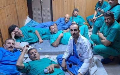 عکس/ کادر درمان غزه پس از آتش بس