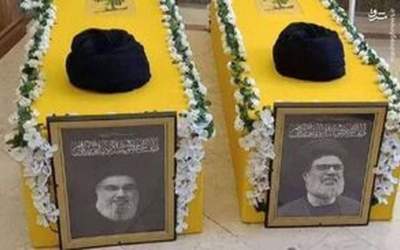 اقامه نماز لیلةالدفن برای شهید نصرالله