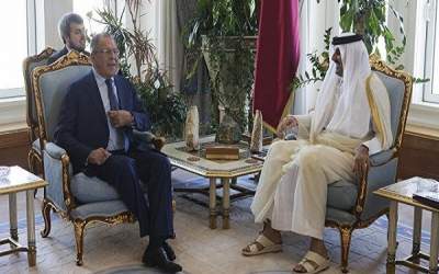 لاوروف با امیر قطر در دوحه دیدار کرد