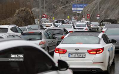 ترافیک سنگین در محور چالوس-شمال