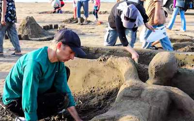 فیلم/ جشنواره مجسمه‌های شنی در ساحل خزر  <img src="https://cdn.jahannews.com/images/video_icon.png" width="11" height="10" border="0" align="top">