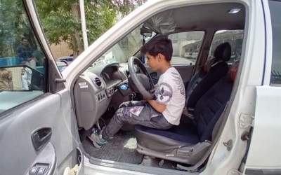 توقیف پرایدی که راننده آن یک کودک ۱۲ ساله بود!