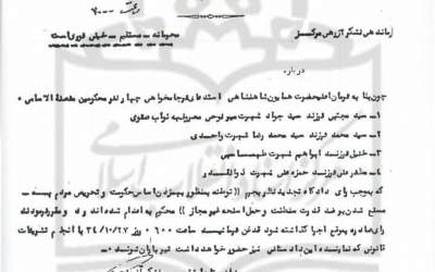 تصویر حکم اعدام شهید نواب صفوی