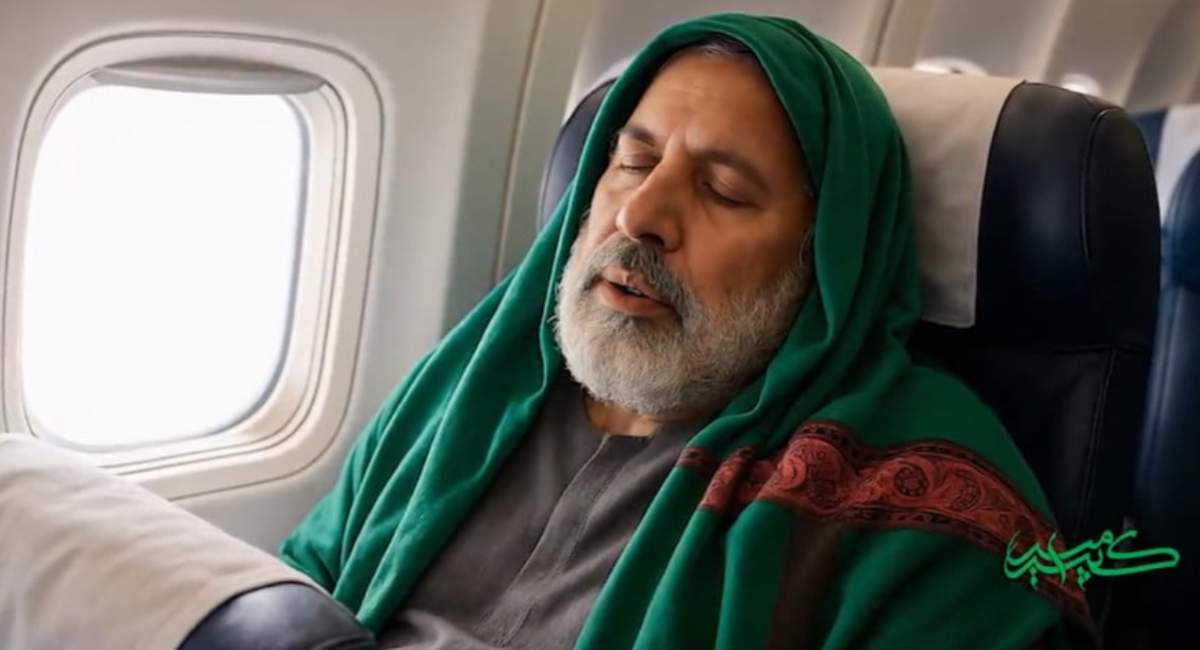 ماجرای خواب شهید رئیسی با شال سبز در هواپیما  