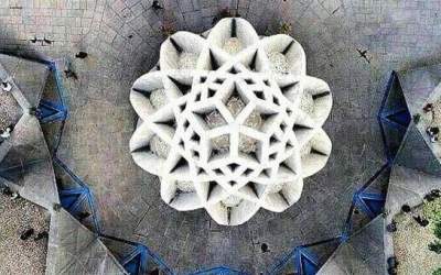 تصویر هوایی از آرامگاه خیام نیشابوری