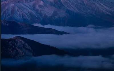 عکس/ قله دماوند لحظاتی قبل از طلوع