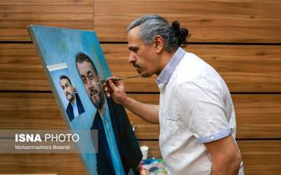 عکس/ نقاشی چهره شهید امیرعبداللهیان