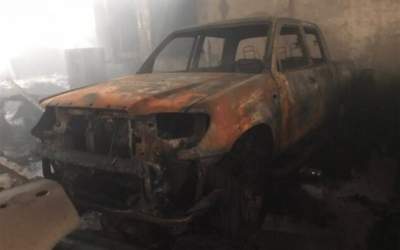 آتش‌سوزی انبار لوازم یدکی خودرو در کرج