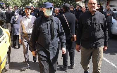 عکس/ تیپ قالیباف در تشییع شهدای اقتدار ملی