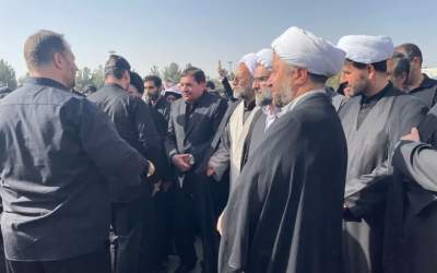 عکس/ مخبر در مراسم تشییع سردار حاجی زاده