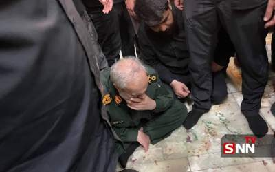 عکس/ سردار فدوی در مراسم تشییع شهید سلامی