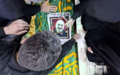 عکس/ محل دفن شهید حسین سلامی