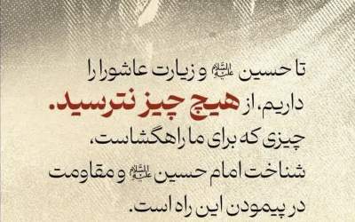 تا امام حسین(ع) را دارید از چیزی نترسید
