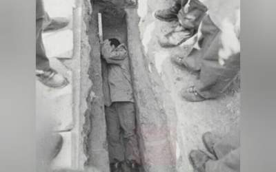 اولین باری که شهید محمد باقری داخل قبر خوابید!