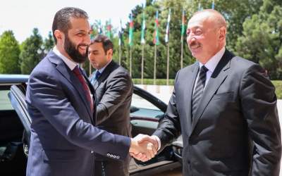 تصاویر استقبال الهام علی‌اف از جولانی  <img src="https://cdn.jahannews.com/images/picture_icon.png" width="16" height="16" border="0" align="top">