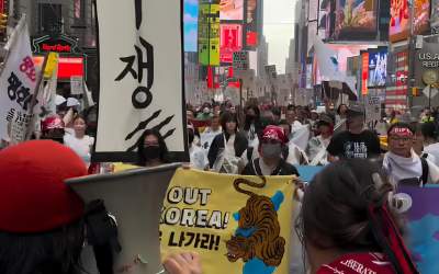 مردم کره خطاب به آمریکا: از کشور ما خارج شو!  <img src="https://cdn.jahannews.com/images/video_icon.png" width="16" height="16" border="0" align="top">