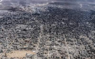 جدیدترین تصویر از حجم ویرانی‌ها در غزه