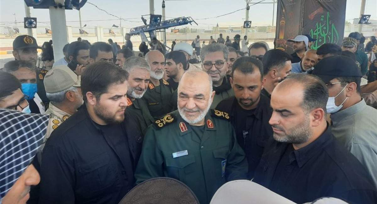حضور شهید سلامی در اربعین ۱۴۰۲ در مرز چذابه  
