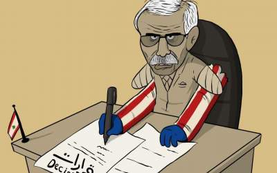 واکنش کاریکاتوریست یمنی به خلع سلاح حزب الله