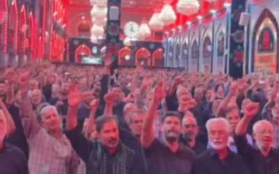 شعار ابالفضل علمدار خامنه‌ای نگهدار در حرم سیدالشهدا  <img src="https://cdn.jahannews.com/images/video_icon.png" width="16" height="16" border="0" align="top">