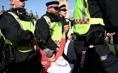 بازداشت ۵۰۰ نفر از حامیان فلسطین در لندن