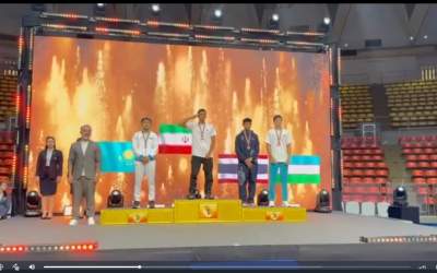 احترام نظامی بوکسور ایران پس از کسب مدال طلا  <img src="https://cdn.jahannews.com/images/video_icon.png" width="16" height="16" border="0" align="top">