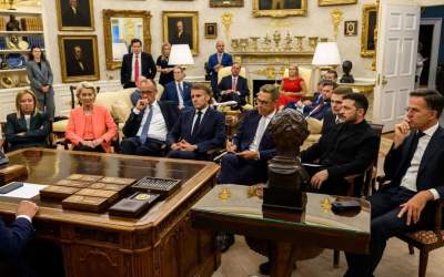 عکس/ قیافه مکرون و زلنسکی جلوی ترامپ