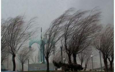 وزش باد و خیزش گرد و خاک در نقاط مختلف کشور