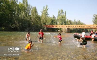 عکس/ آب تنی در گرمای تابستان