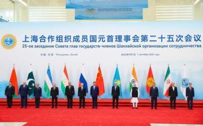 عکس یادگاری نشست سران سازمان همکاری شانگهای
