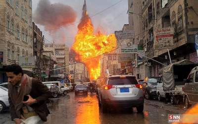 عکس/ اصابت موشک به خیابانی پر تراکم در غزه