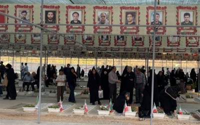 متفاوت‌ترین قطعه شهدای بهشت زهرا(س) دوماه پس از جنگ +تصاویر