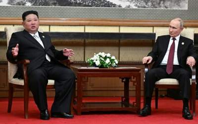 دیدار و گفتگوی پوتین و کیم جونگ اون در پکن