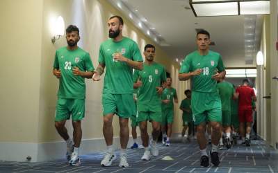 تمرین سبک تیم ملی ایران در روز بازی با تاجیکستان