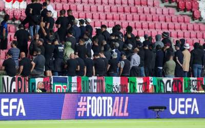 عکس/ پشت کردن ایتالیایی‌ها به سرود اسرائیل