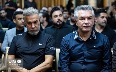 عکس/ حمید استیلی در مراسم ختم امید جهان