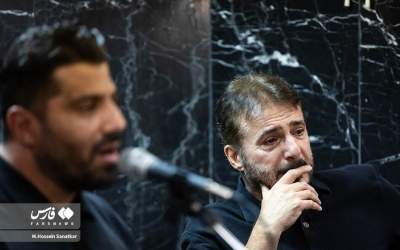 عکس/ اشک‌های جواد هاشمی در مراسم ختم امید جهان