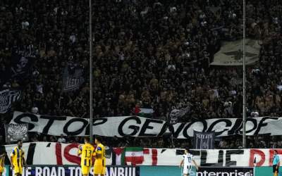 حمایت از ایران و فلسطین در لیگ اروپا