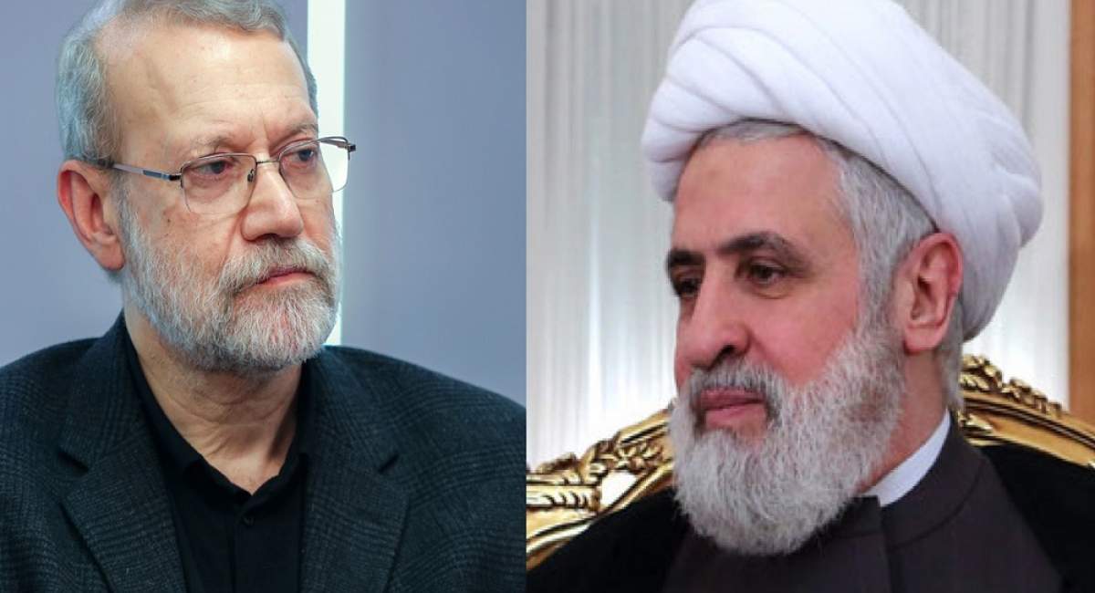 دیدار لاریجانی با شیخ نعیم قاسم در بیروت