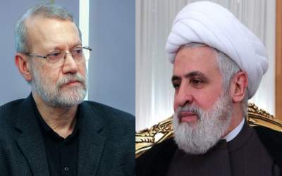 دیدار لاریجانی با شیخ نعیم قاسم در بیروت