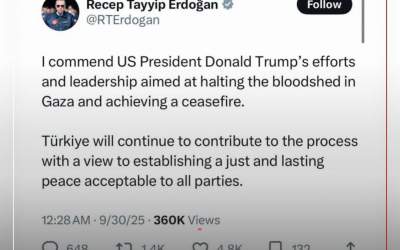 استقبال اردوغان از طرح صلح ترامپ
