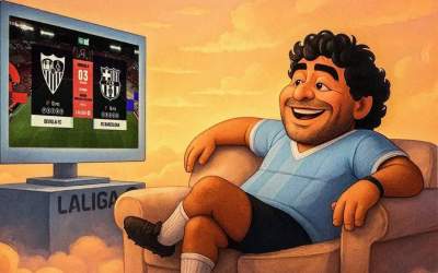 مارادونا در آسمان ها این بازی را می‌بیند