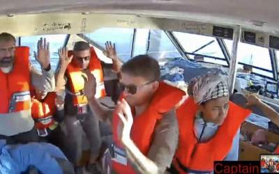 اسرائیل آب را هم به روی ناوگان صمود بست!