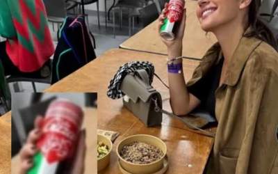 عکس/ نوشابه فلسطینی در دست دختر گواردیولا