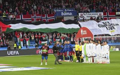 برافراشتن پرچم فلسطین توسط نروژی‌ها