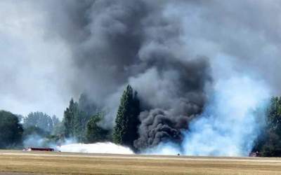 لحظه سقوط و برخورد هواپیما با زمین  <img src="https://cdn.jahannews.com/images/video_icon.png" width="16" height="16" border="0" align="top">