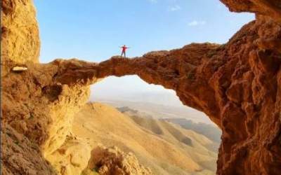 چشم انداز بی نظیر پل سنگی در خراسان جنوبی