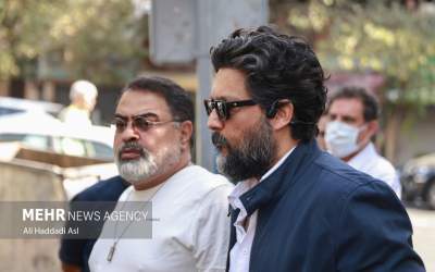 ظاهر متفاوت حامد بهداد در تشییع ناصر تقوایی +عکس