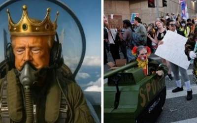 ترامپ: تظاهرات «بدون پادشاه» جوک است